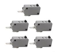 ComfyHarbor Lot de 5 interrupteurs de fin de course pour KW3A/ Commutateur miniature normalement ouvert en métal et plastique pour four à micro-ondes, machine à laver, cuiseur à riz, gris