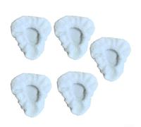 ComfyHarbor Lot de 5 petits bonnets triangulaires en microfibre compatibles avec Dupray McCulloch pour nettoyeur vapeur Awasky, tampons lavables double couche pour carrelage, stratifié, bois dur