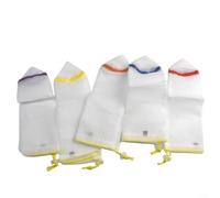 ComfyHarbor Lot de 5 sacs filtrants en nylon de 3,8 l - Kit d'extraction de glace à bulles avec code couleur de maille 25/73/120/160/220 pour filtration des huiles essentielles, du café et des herbes