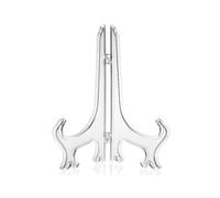 ComfyHarbor Lot de 5 supports de chevalet pliables transparents, triangulaires stables pour photos, œuvres d'art, cartes, objets de collection, supports décoratifs polyvalents de 1,9 cm pour