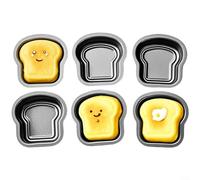 ComfyHarbor Lot de 6 moules à gâteau en acier au carbone antiadhésifs en forme de toque de chef pour la cuisson créative, cupcakes, cookies et petits desserts avec répartition homogène de la chaleur