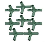 ComfyHarbor Lot de 8 connecteurs de joint de cadre de serre, support de raccord de tuyau de 19 mm pour tubes en PVC, pour structure de jardin en plastique pour cadres froids support de plantes (4#)