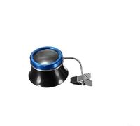 ComfyHarbor Loupe à clipser en alliage d'aluminium avec lentilles double couche 5x 20x pour réparation de montres, création artistique et travaux manuels, design léger bleu (dix fois)