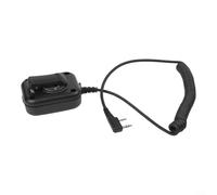 ComfyHarbor Microphone tactique pour radio bidirectionnelle, contrôle du volume et prise jack 3,5 mm, compatible avec BAOFENG AR-152, Kenwood TK-208 TH-D7, PUXING TYT pour talkies walkies