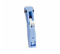 ComfyHarbor Mini agrafeuse compacte à main avec poignée antidérapante et construction en plastique, pince à papier portable pour relier des fichiers et des documents à la maison ou au travail (bleu)