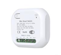 ComfyHarbor Mini commutateur intelligent, module de télécommande sans fil WiFi RF433 pour domotique, commande vocale compatible avec Alexa, fonction de planification, blanc (10 A)