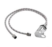 ComfyHarbor Mitigeur de douche avec queues de 800 mm en acier inoxydable et corps en laiton effet chromé, contrôle du chaud et du froid, compact 115 mm, compatible avec