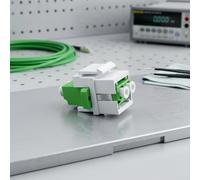 ComfyHarbor Module coupleur LC 4 pièces pour OS1 OS2 Câble fibre optique monomode interconnexion avec pour compatibilité APC (vert)