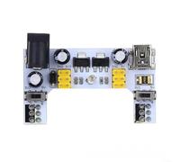 ComfyHarbor Module d'alimentation pour platine d'expérience, sortie double canal 5 V/3,3 V, interface d'entrée USB et DC, design compact pour prototypage électronique et projets de bricolage