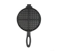 ComfyHarbor Moule à gaufres en fonte épaisse et robuste pour moule à usage domestique et commercial, idéal pour gaufres, gâteaux, collations, 17 cm, noir (20 cm)
