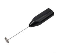 ComfyHarbor Mousseur à lait électrique en acier inoxydable pour mixeur et batteur à œufs, pour mini fouet pour latte, cappuccino, matcha et cuisine, fonctionne avec piles (noir)