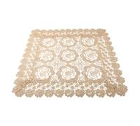 ComfyHarbor Nappe en dentelle, motif floral en polyester et nylon pour table de salle à manger, table basse, fête de mariage, terrasse, décoration d'intérieur, lavable en machine et réutilisable (60 x