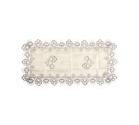 ComfyHarbor Nappe rectangulaire en dentelle brodée en polyester pour table basse et table basse, lavable, résistante à la chaleur, style européen creux (1)
