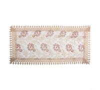 ComfyHarbor Nappe rectangulaire en dentelle, en polyester brodé, pour table basse et table basse, lavable, résistante à la chaleur, style européen creux (5)