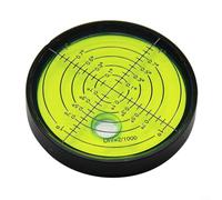 ComfyHarbor Niveau à bulle horizontal en métal 60 x 10 mm rond de précision pour niveau d'esprit pour machines d'atelier, appareils électroménagers, platines tournantes stéréo, équipements de tables