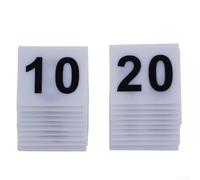 ComfyHarbor Numéros de table en acrylique de 1 à 40 cartes de tente en forme de V pour restaurant, fête de mariage, événement, décoration, chiffres noirs gras sur fond blanc, légers pour un nettoyage