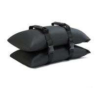 ComfyHarbor Paire de sacs de sable en tissu Oxford avec poignées et boucles pour porte-parapluie de terrasse, meubles d'extérieur, tentes, noir (taille L)