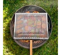 ComfyHarbor Panier de barbecue rectangulaire en acier inoxydable avec poignée de 15 cm Ustensile de cuisine pour barbecue camping (A)