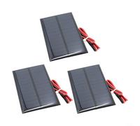 ComfyHarbor Panneau solaire polycristallin 6 V 1 W, pour projets scientifiques de bricolage, résistant au vent et à la neige, haute efficacité dans des conditions de faible luminosité, câble de 30 cm