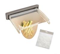 ComfyHarbor Passoire d'angle pour évier avec poignée télescopique, panier filtrant les déchets alimentaires en acier inoxydable et support de rangement pour fruits, légumes, comprend 50 (gris)
