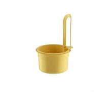 ComfyHarbor Passoire d'évier à suspendre avec bouton pression, panier de vidange amovible en silicone pour cuisine, filtre alimentaire mural et égouttoir à fruits, organisateur peu encombrant (jaune)