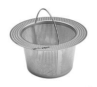 ComfyHarbor Passoire d'évier de cuisine en acier inoxydable, avec poignée, filtre de vidange en maille fine, pour attraper les débris alimentaires, tamis résistant à la rouille, pour drains standard >