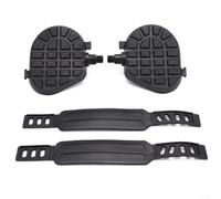 ComfyHarbor Pédales de vélo d'appartement avec sangles, réglables en caoutchouc antidérapant pour surface, axe de 9/16 ou 1/2 pouce pour rotation, pièces de vélo couchées d'intérieur stationnaires