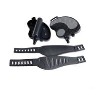 ComfyHarbor Pédales d'exercice pour vélo avec sangles pour vélo d'intérieur, filetage de 1/2 et 9/16 pouces pour pédales de vélo, accessoires robustes en acier PP ABS pour la maison (9/16 (14 mm)