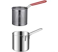 ComfyHarbor Pelle à eau magnétique en acier inoxydable, avec long manche, pour ramasser l'eau, laver les fruits, les légumes, la cuisson des soupes, fond plat miroir poli, crochet design