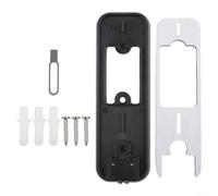 ComfyHarbor Plaque arrière de rechange avec 3 trous pour sonnette vidéo Blink, support de montage en ABS pour une installation extérieure sécurisée, noir