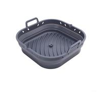 ComfyHarbor Plaque de cuisson en silicone pour friteuse à air, pliable avec bec verseur, 23 x 22 x 6 cm, anti-adhésif, résistant à la chaleur, pour cuisiner, rôtir, cuire et nettoyer facilement (carré