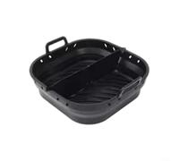 ComfyHarbor Plaque de cuisson en silicone pour friteuse à air, pliable avec bec verseur, 23 x 22 x 6 cm, anti-adhésif, résistant à la chaleur, pour cuisiner, rôtir, cuire et nettoyer facilement (carré