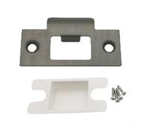 ComfyHarbor Plaque de renfort de porte, couvercle de pêne dormant en acier inoxydable pour sécurité de porte de garage, mécanisme de verrouillage robuste avec vis, installation de matériel de