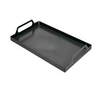 ComfyHarbor Plateau de service en métal, grand support de rangement carré, avec poignée, design d'angle non fermé, pour l'organisation de la cuisine et de la salle à manger, plateau en acier au