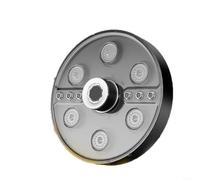 ComfyHarbor Pommeau de douche à effet pluie noir de 17,8 cm avec technologie de surpression, 5 modes de pulvérisation, y compris pluie et bulle, design ABS rotatif à 360° pour salle de bain moderne