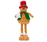 ComfyHarbor Poupée de Noël en peluche douce avec pieds rétractables pour décoration de cheminée ou bibliothèque (garçon)