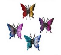 ComfyHarbor pour déco Papillon Métal 4pcs Coloré pour Jardin pour déco | Design vibrant, finition mÃ©tallique colorÃ©e, ajoute une touche joyeuse, pour idÃ©al pour Ã©gayer l'espace