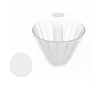 ComfyHarbor Presse à papier trapézoïdale, pour filtre à café et goutteur, forme unique, pour une extraction optimale, matériau biodégradable, filtration efficace, pour un goût pur (papier filtre 155