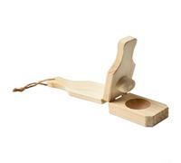 ComfyHarbor Presse à plantain Tostonera en bois, 2 en 1 pour tostones frits et frites, outil de cuisine compact pour un aplatissement facile, bois naturel