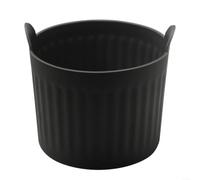 ComfyHarbor Ramequins de cuisson antiadhésifs en silicone pour friteuse à air, résistants à la chaleur jusqu'à 220 °C, passent au lave-vaisselle, pour œufs, gâteaux, crêpes (noir)