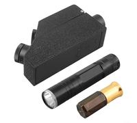 ComfyHarbor Réfractomètre compact pour l'analyse des pierres précieuses avec support de lampe de poche et huile réfractive pour une mesure améliorée (B)