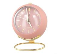 ComfyHarbor Réveil silencieux avec veilleuse lumineuse, horloge de chevet en métal pour chambre d'étudiants, chambre à coucher, bureau, pour grand écran facile à lire, silencieux, sans tic-tac, 9 x