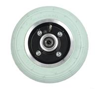 ComfyHarbor Roue avant de fauteuil roulant électrique de 7 x 1 3/4, pneu pneumatique gris avec jante en alliage d'aluminium, axe de 8 mm/10 mm, bande de roulement en caoutchouc antidérapant pour