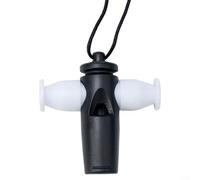 ComfyHarbor Samba Sifflet Instrument de Percussion en Plastique avec 2 Trous Sonores pour 3 Tons, Noir et Blanc Carnaval Festival Outil de Musique pour Adultes et Enfants