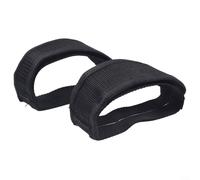 ComfyHarbor Sangles de pédale réglables en nylon, avec ruban adhésif double face, couvre-pieds noirs de 15 cm, pour vélo de route à pignon fixe, design sécurisé sans boucle