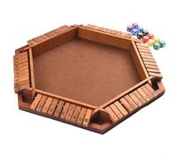 ComfyHarbor Shut the Box Jeu de dés en bois pour jusqu'à 16 joueurs amusant pour tout le monde (marron)