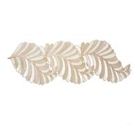 ComfyHarbor Silver Leaf Table en PVC pour chemin de table, résistante aux taches avec motif ajouré, décoration de salle à manger sophistiquée pour banquets de mariage et usage domestique, 33 x 92 cm
