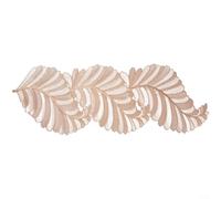 ComfyHarbor Silver Leaf Table en PVC pour chemin de table, résistante aux taches avec motif ajouré, décoration de salle à manger sophistiquée pour banquets de mariage et usage domestique, 33 x 92 cm