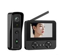 ComfyHarbor Sonnette vidéo intelligente de 4,3", avec interphone bidirectionnel, écran tactile sans fil, système de sécurité domestique d'enregistrement par carte mémoire (noir)