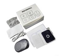 ComfyHarbor Sonnette vidéo WiFi intelligente sans fil 480p audio bidirectionnel détection de mouvement facile à installer Blanc